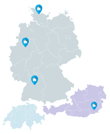 Allwin Büros in Deutschland und Österreich